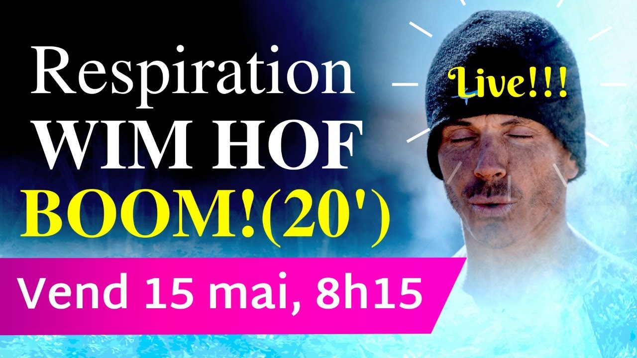 RESPIRATION WIM HOF BOOM! 💥🔥💣-: 4 cycles crescendo en 20' ⏰ Live! 🕺🏻