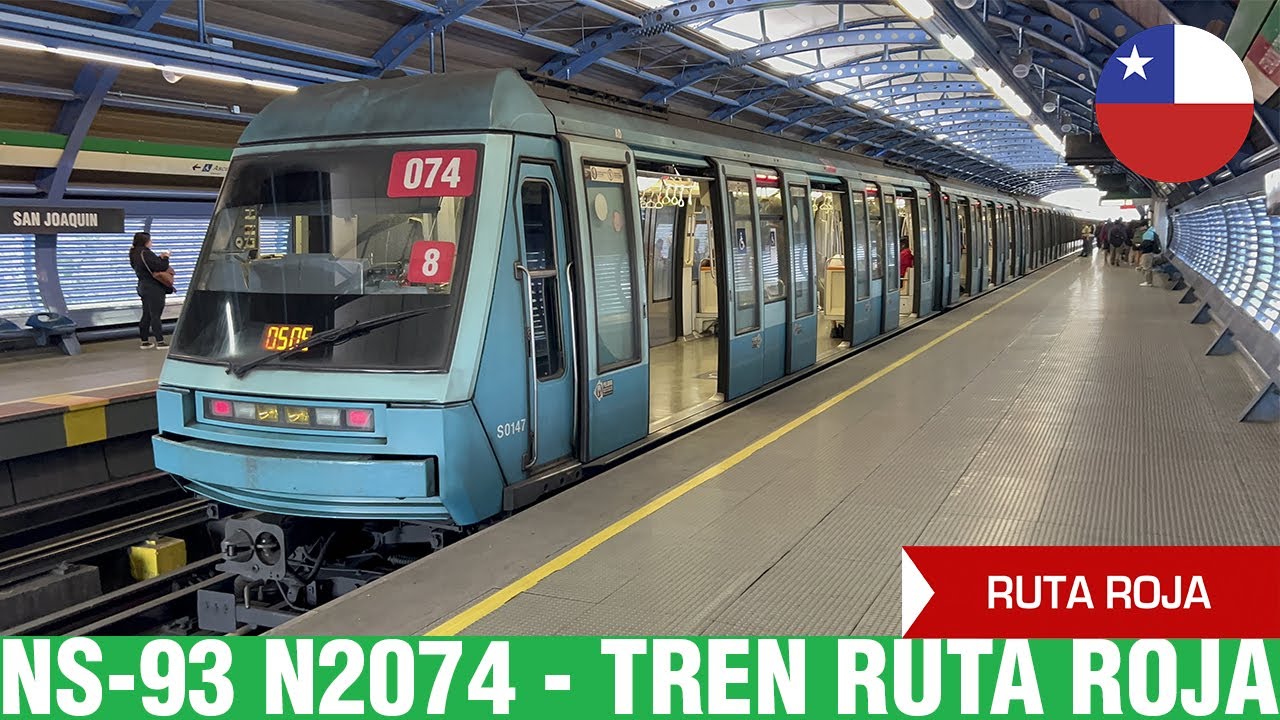 Metro De Santiago | NS-93 N2074 - Tren Ruta Roja interestacion Ñuble - Vicente Valdés