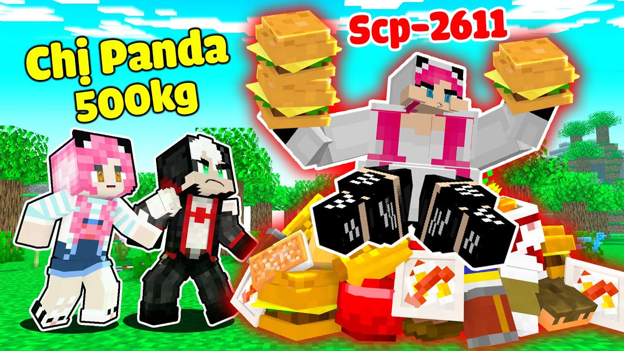MỀU CỨU CHỊ PANDA KHỎI SCP 2611 KÝ SINH TRÙNG BÉO PHÌ TRONG MINECRAFT*REDHOOD TIÊU DIỆT PANDA SUMO