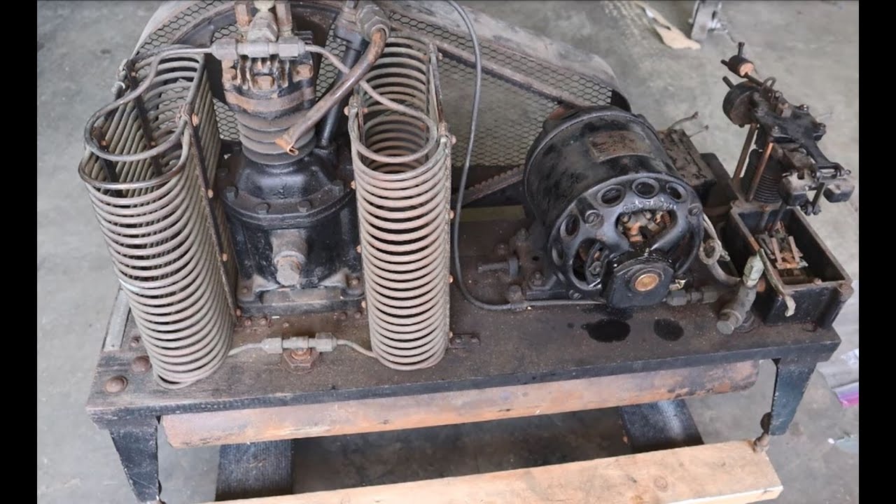 1924 Frigidaire B-9 fridge - 2 - 100 year old compressor teardown...