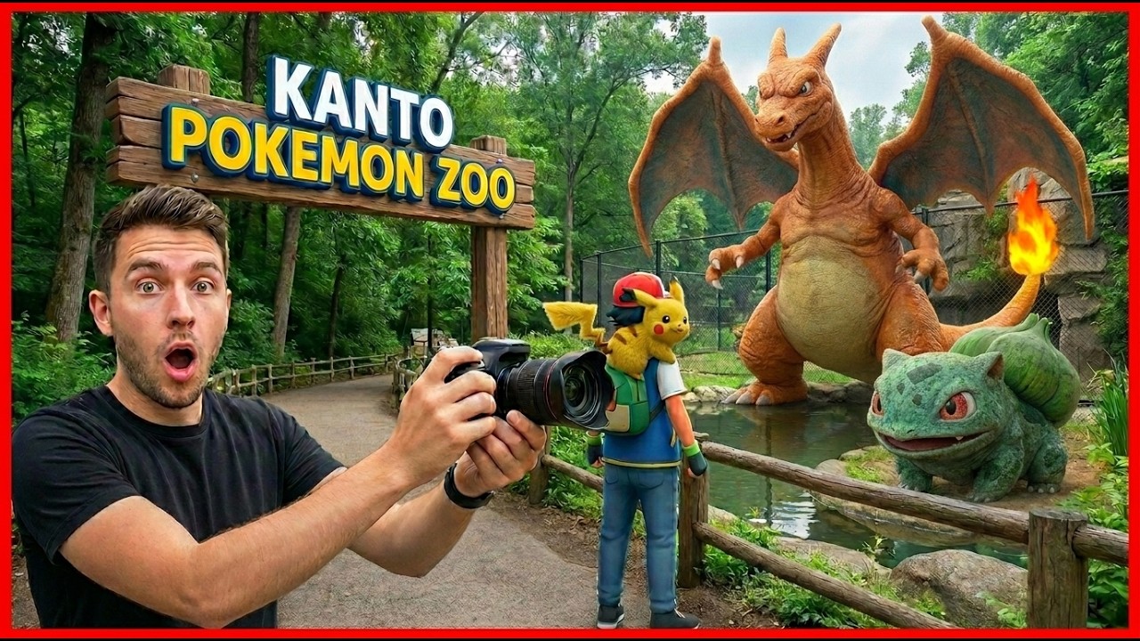 Kanto Pok&eacute;mon Zoo All 151 Gen1 pokemon there !!  It's Insane 😱 !! Real Life  Reimagined by Ai