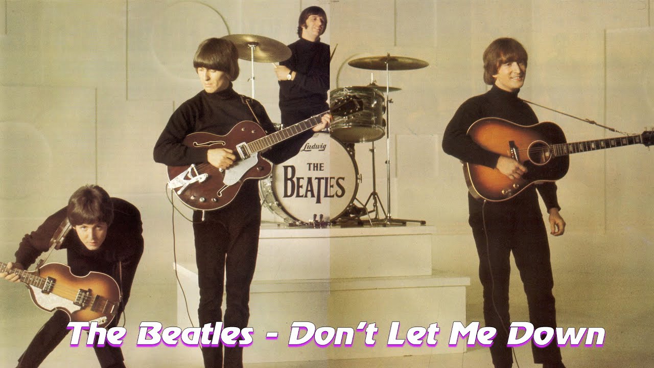 The Beatles - Don't Let Me Down (Lyric Video) | AI Music Video (Romantic Nostalgia)