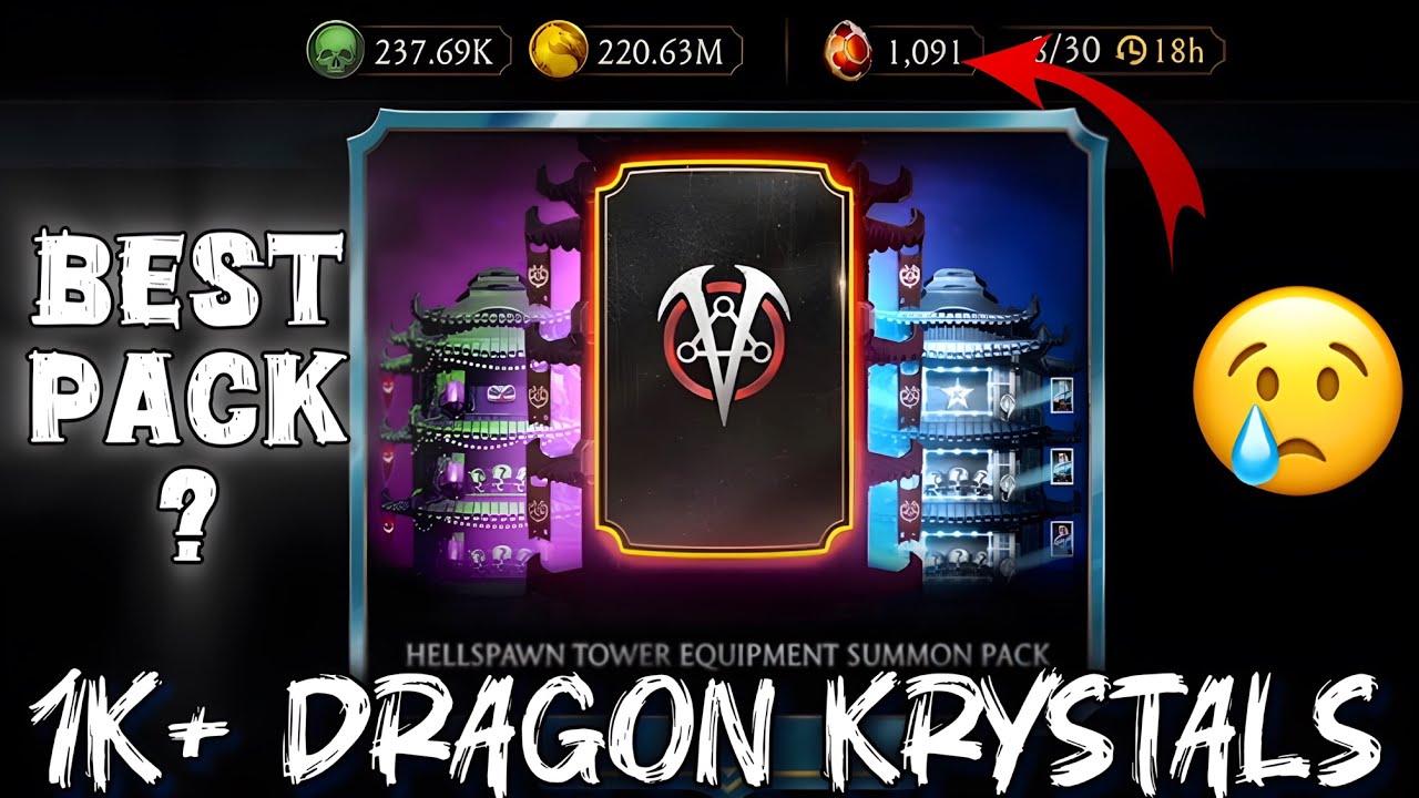 Hellspawn Tower Equipment Summon Pack MK Mobile | I just spend my 1K Dragon Krystals