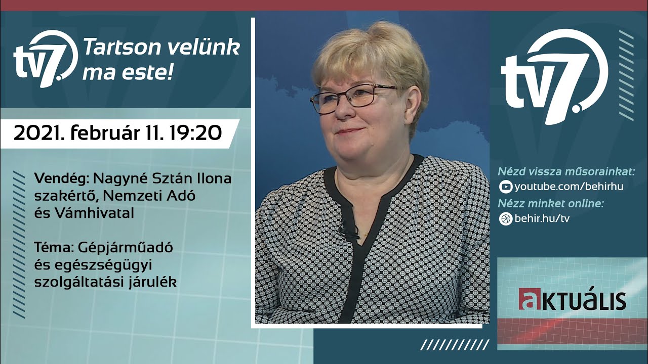 Aktuális - Gépjárműadó, egészségügyi szolgáltatási járulék - 2021. 02. 11.