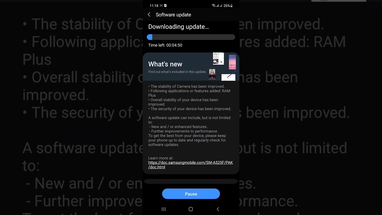 Samsung A52 New Latest Update 30 Oct 2021
