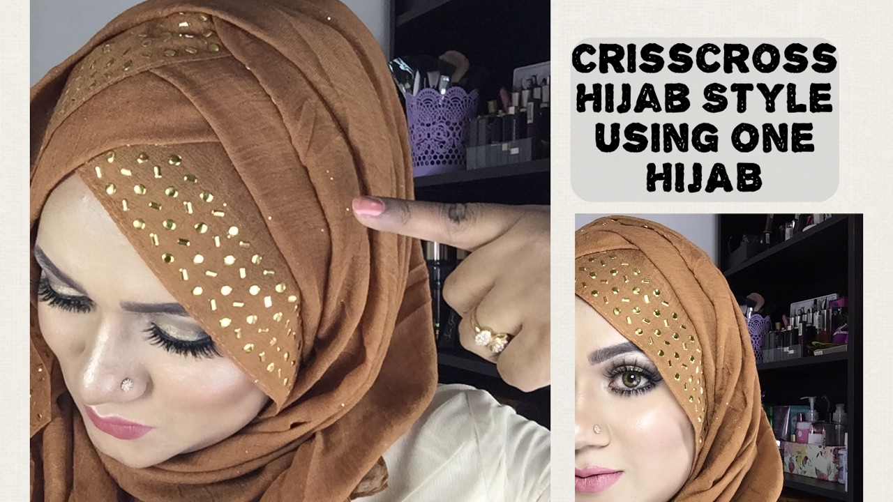 Crisscross Hijab style with single hijab | Styline collection