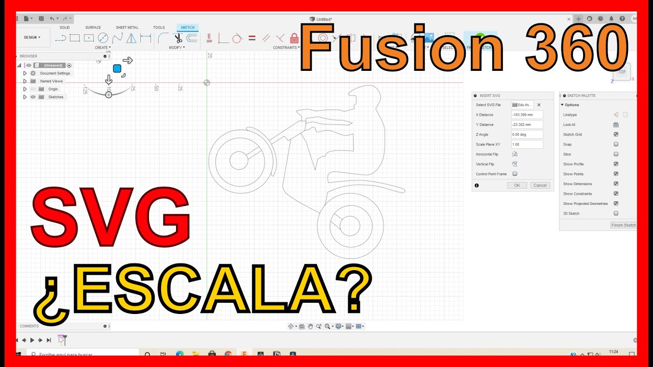 Cómo IMPORTAR SVG con escala CORRECTA para SIEMPRE en Fusion 360 con Inkscape (parte 1)