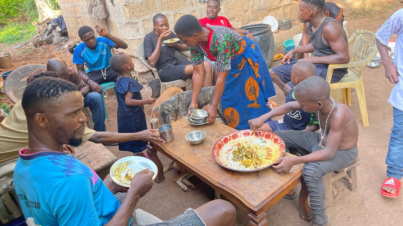 African Village Cooking || Native African Chicken Stew Recipe and Rice || Organic Village Life