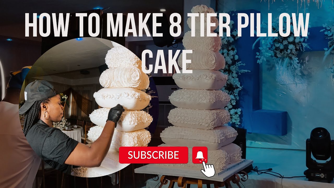 HOW TO MAKE PILLOW CAKE|PILLOW CAKE TUTORIAL|HOW TO MAKE 8 TIRED PILLOW CAKE STEP BY STEP