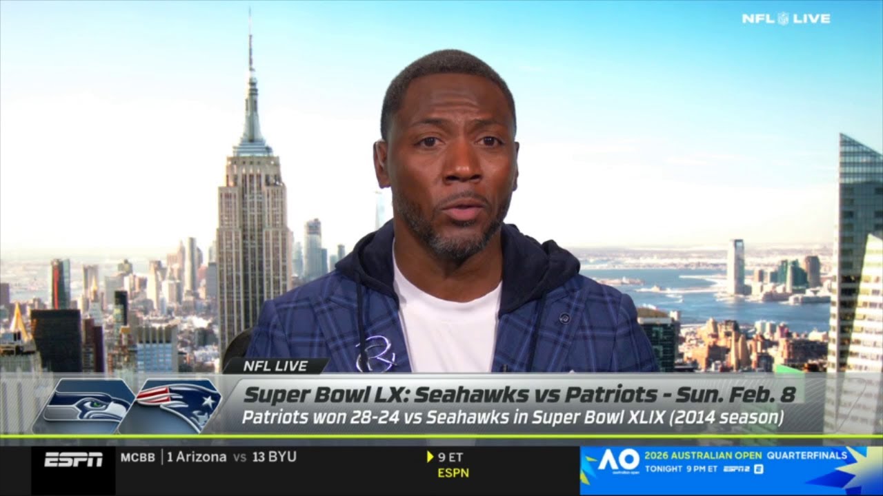 NFL LIVE | Ryan Clark BOLD predictions for Seahawks vs Patriots: Darnold or Maye who will win SB LX?