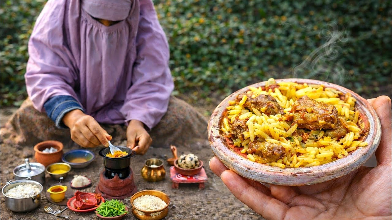 “গ্রামের পরিবেশে Miniature Chicken Biryani Cooking 🍛🌿 | Tiny Clay Stove Village Cooking”