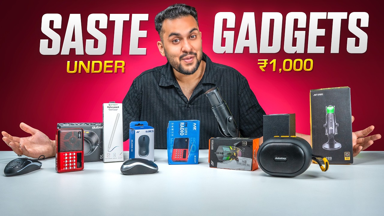I Bought 6 BUDGET Gadgets - Under 1000 Rupees !