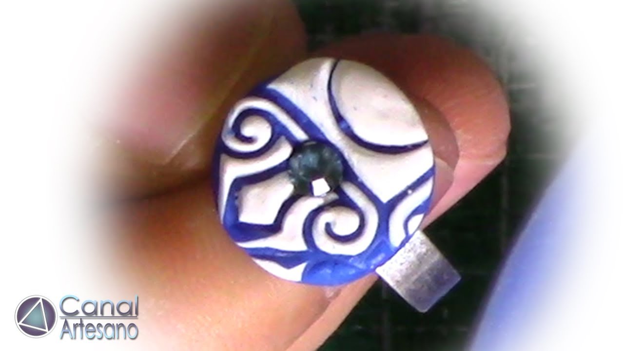 Anillo de arcilla polimérica con textura - DIY Tutorial
