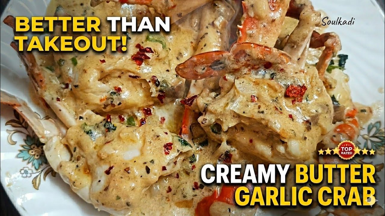 Creamy Butter Garlic Crab Recipe | Restuarant Style Recipe 🤤😋🦀 #goa,#goan #seafoodrecipes 