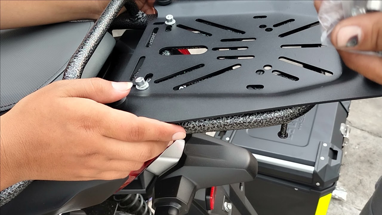heavy duty bracket with 55 liters sec alloy box installation sa Honda ADV 150