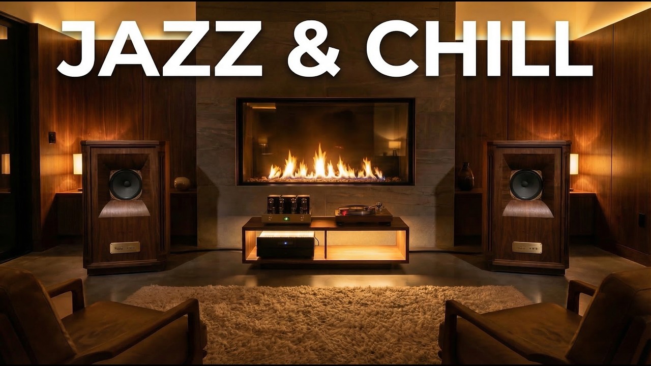 Smooth Jazz & Soul R&B — Fireplace Jazz Lounge 🔥 Cozy Relaxing Music for Work, Study & Chill Nights