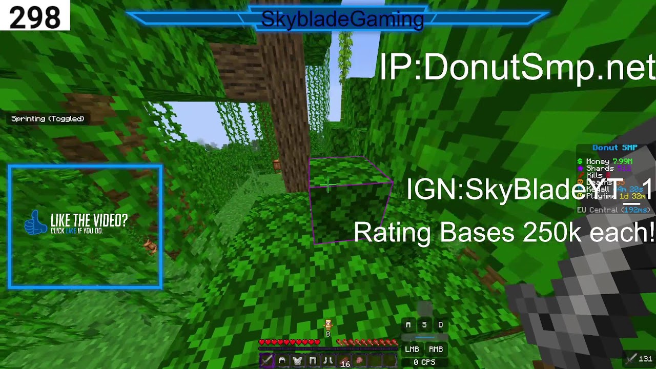 Playing Donut Smp with viewers i am rating bases 100k each, maybe auction later and gambling later!