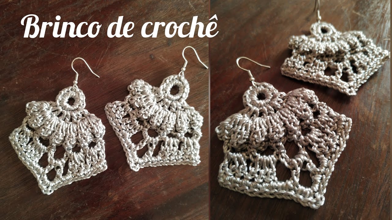 BRINCO DE CROCHÊ   #crochetearrings  #marcialobocroche