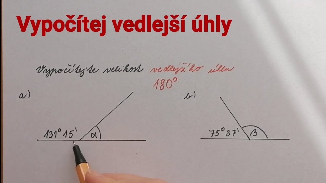 Vypočítej vedlejší úhly
