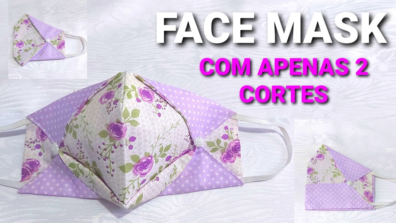 FACE MASK!! MÁSCARA SUPER FÁCIL COM APENAS 2 cortes!! linda