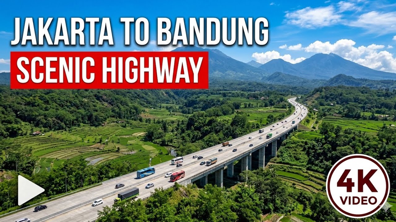 The Scenic Route: Jakarta to Bandung | Stunning 4K Driving Tour 🚗💨