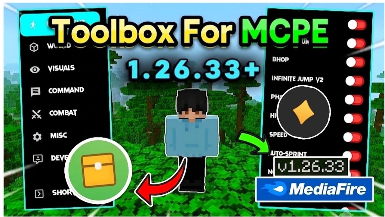 AMBIENT Toolbox For MCPE 🤯 ( Works On 26.33+ 🔥 ) | So Many Features | Toolbox for MCPE latest
