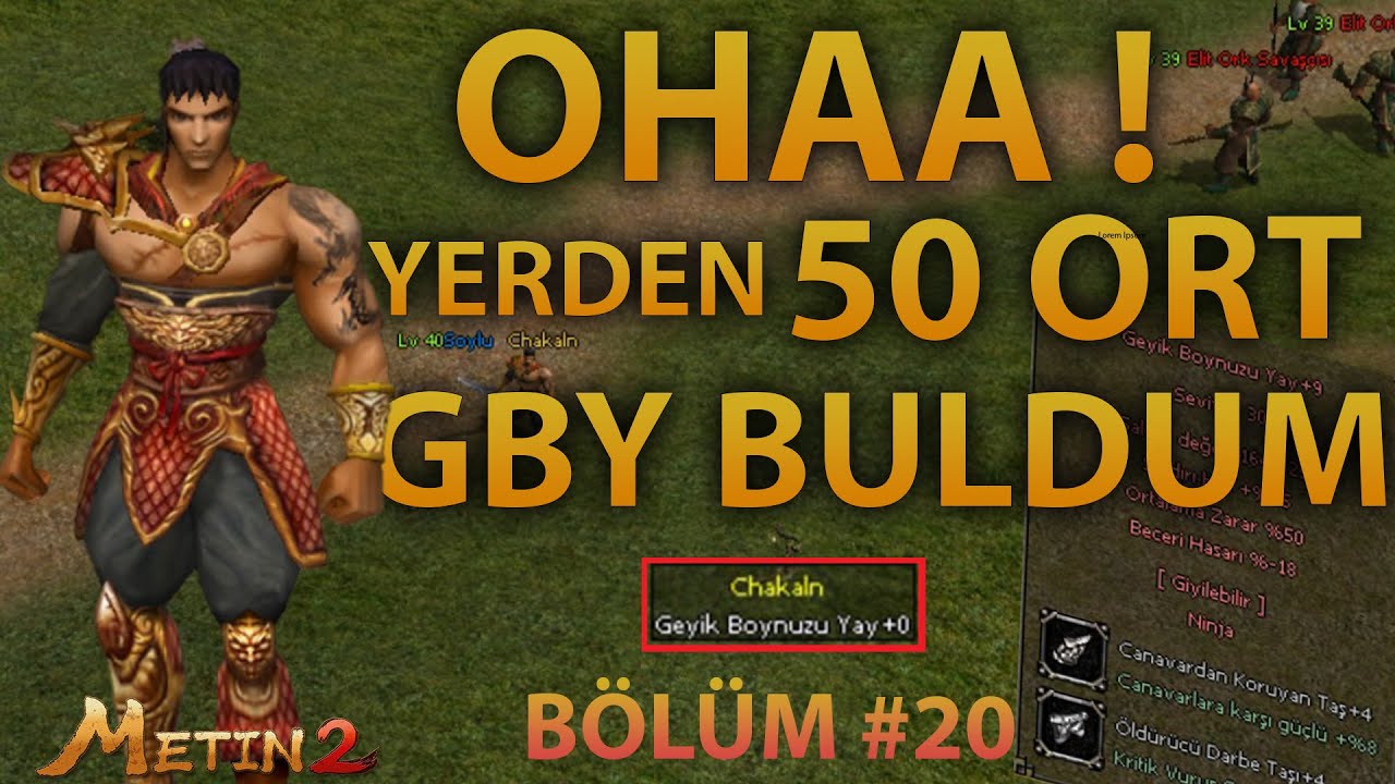 Yerden 50 Ortalamalı Geyik Boynuzu Yay Buldum ! | 40 Level Olduk ! |  Metin2 Ruby Lucifer