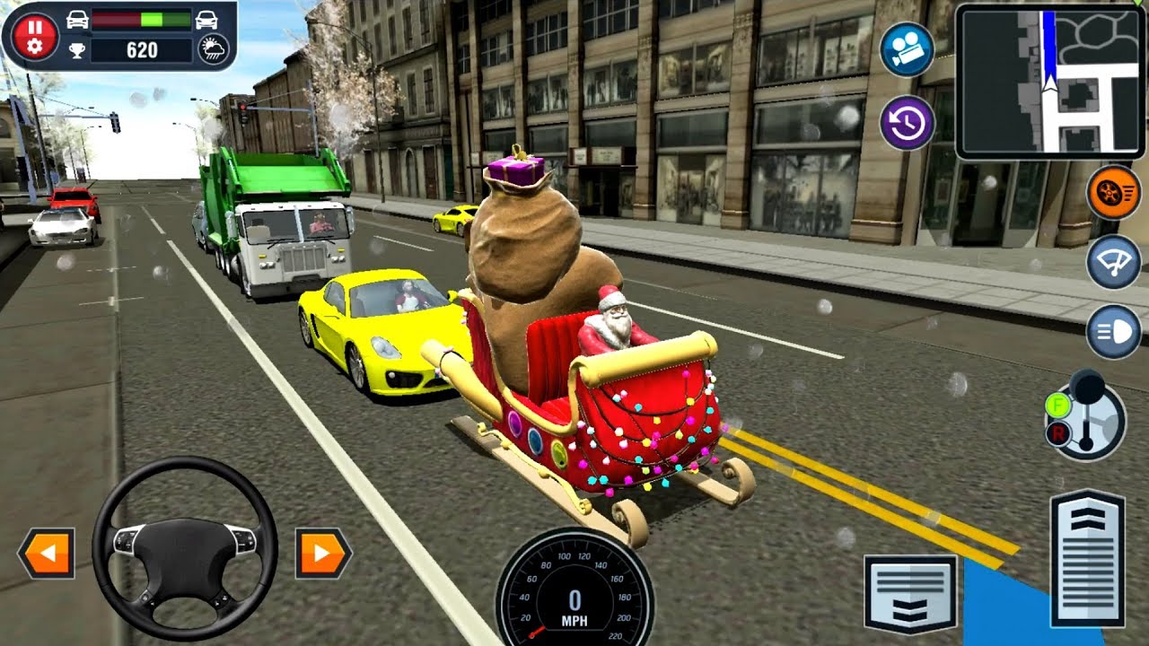 Car Driving School Simulator #16 SANTA'S SLEIGH! - Android IOS gameplay