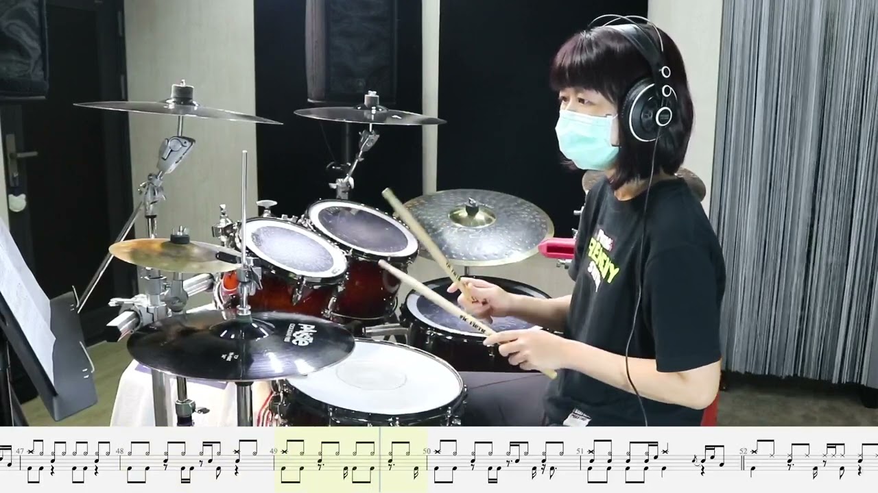 讚美之泉 - 我心堅定於祢 Drum Cover by 靖媛