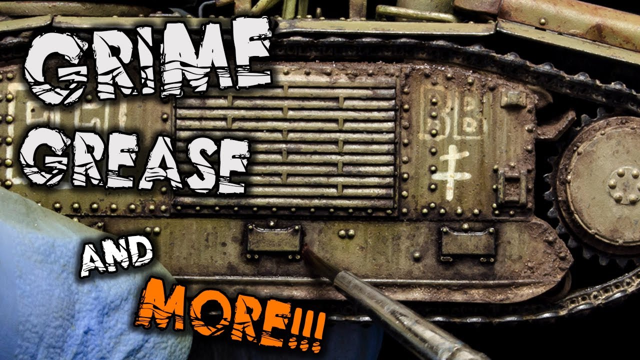 HOW TO Paint Grease Stains & Polished Steel in Braille Scale (Char B1 bis 1/72 Trumpeter)
