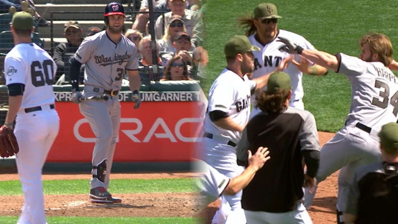 WSH@SF: скамейки запасных между игроками Nationals и Giants пусты