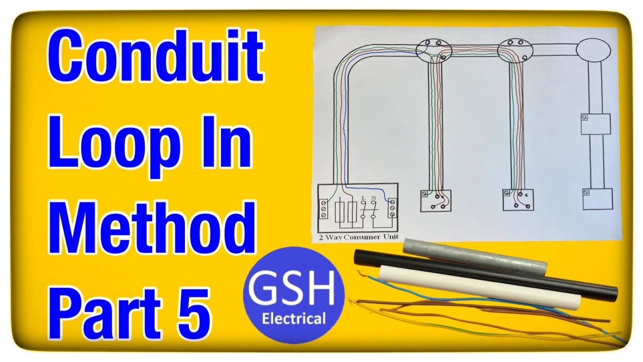 Wiring Diagram Conduit Loop-In Method Part 5 - Lighting Circuits in PVC Singles - 2 Way Switching