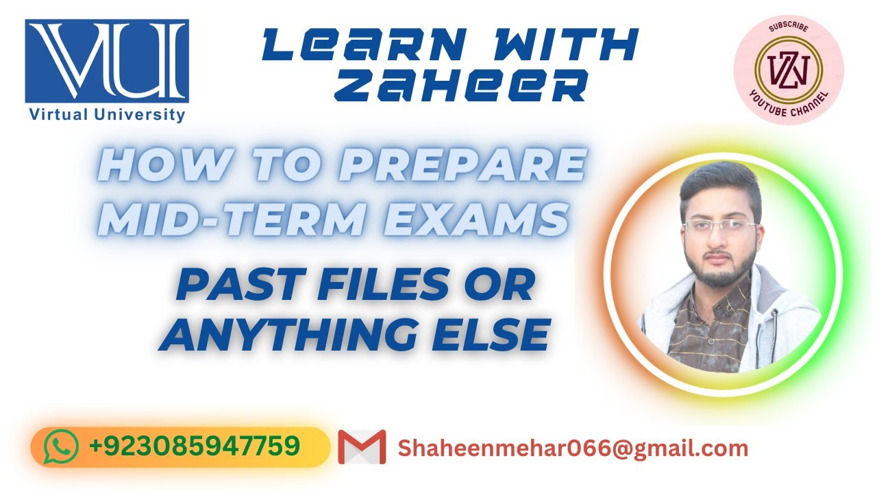 How to prepare Mid term exams virtual University of Pakistan / by Zaheer Ul Islam Shahin
