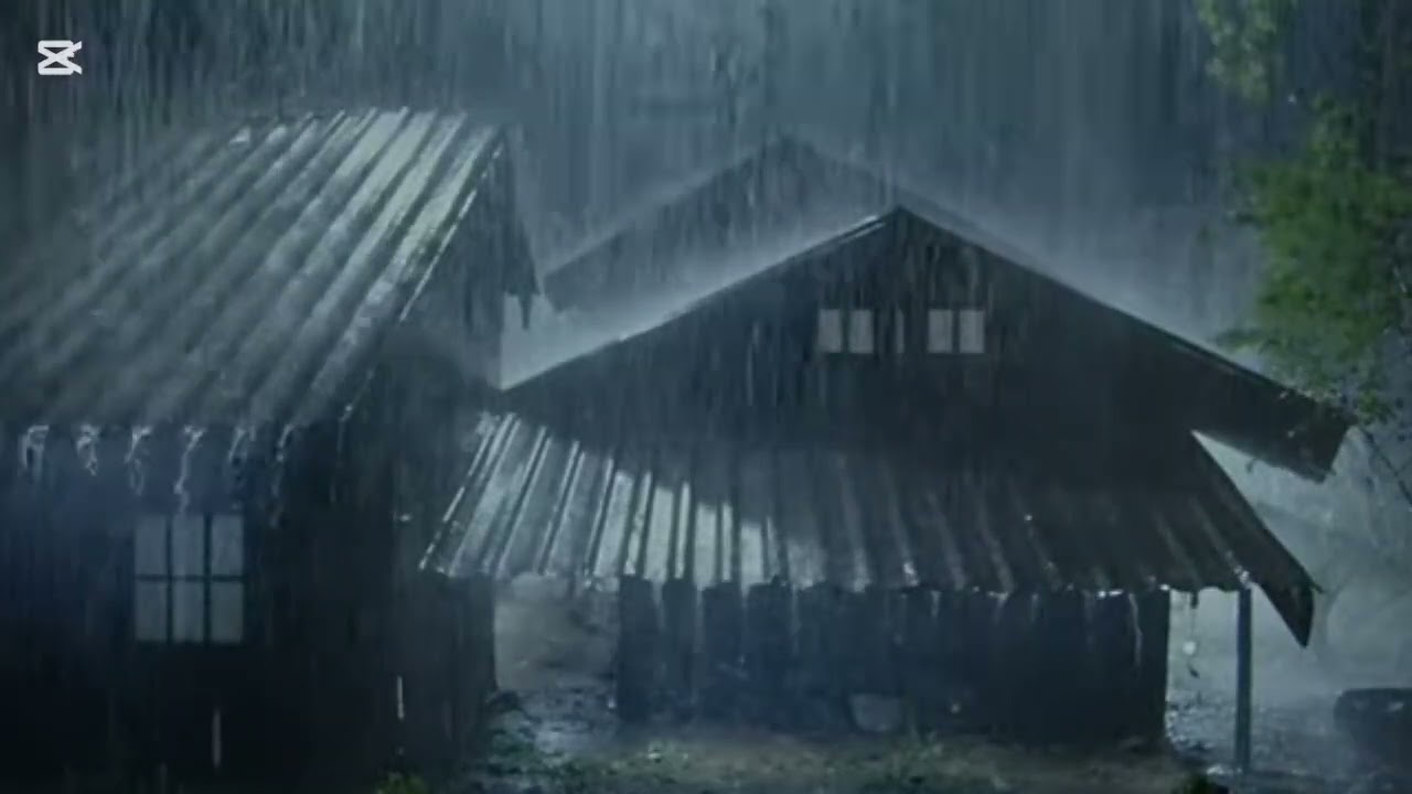 The Sound of Rain in The Two-Story Tin House Next to Each Other||Night Sleep 0.9||#rain 
