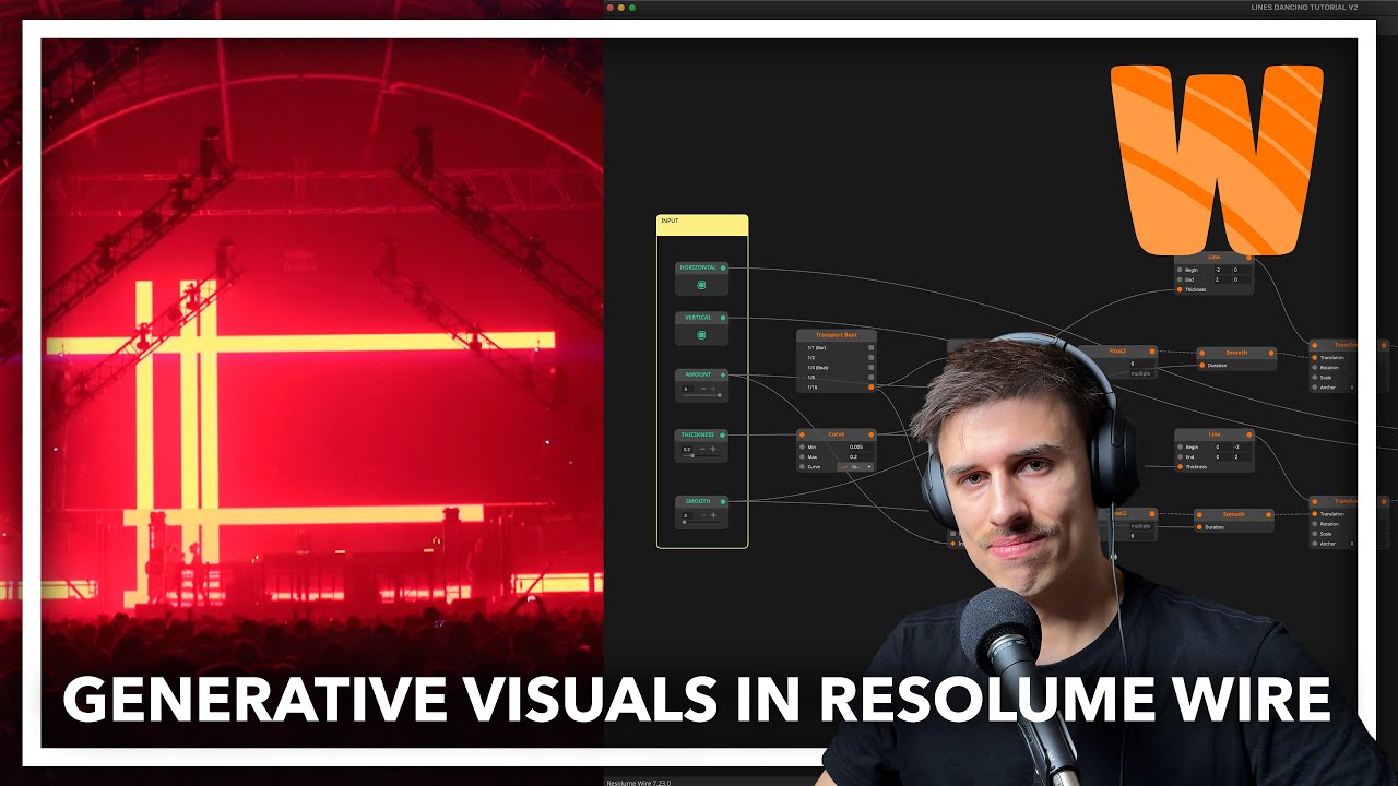 Танцующие линии — Учебное пособие по Resolume Wire