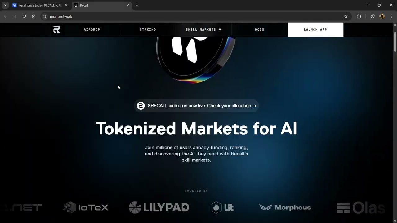 Что такое токен Recall ($RECALL) | Обзор токена $RECALL