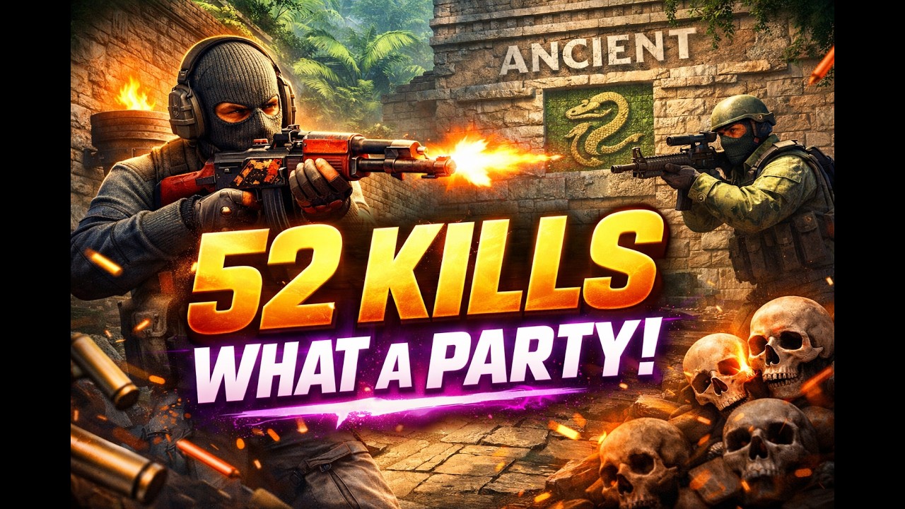 WHAT A PARTY! 52 Kills on ANCIENT | CS2 Deathmatch Gameplay