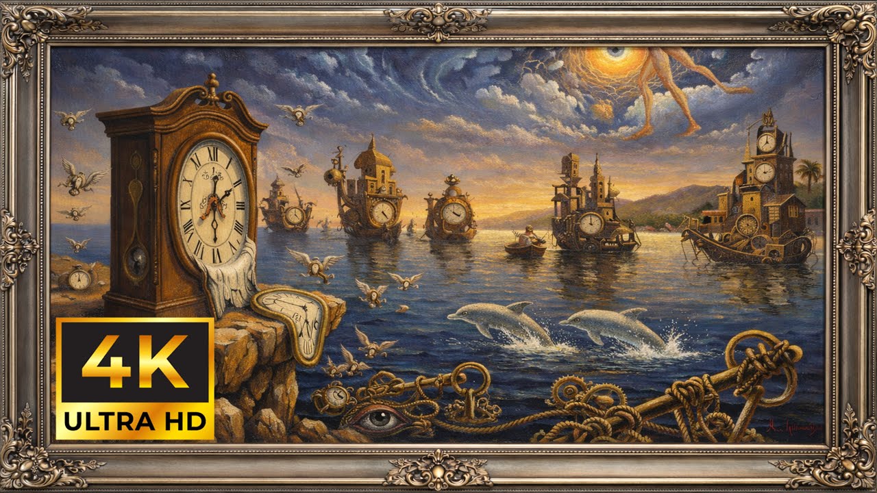 4K Vintage Oil Painting - The Republic of Time | Frame TV Art Wallpaper (No Music)