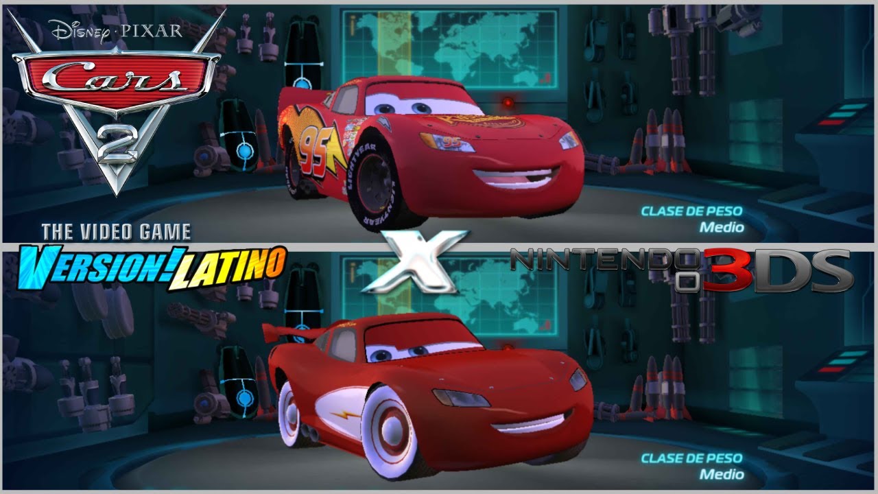 Cars 2 El videoJuego version Latino: Mcqueen Radiator Springs and Classic Theme - Nintendo 3DS Pack.