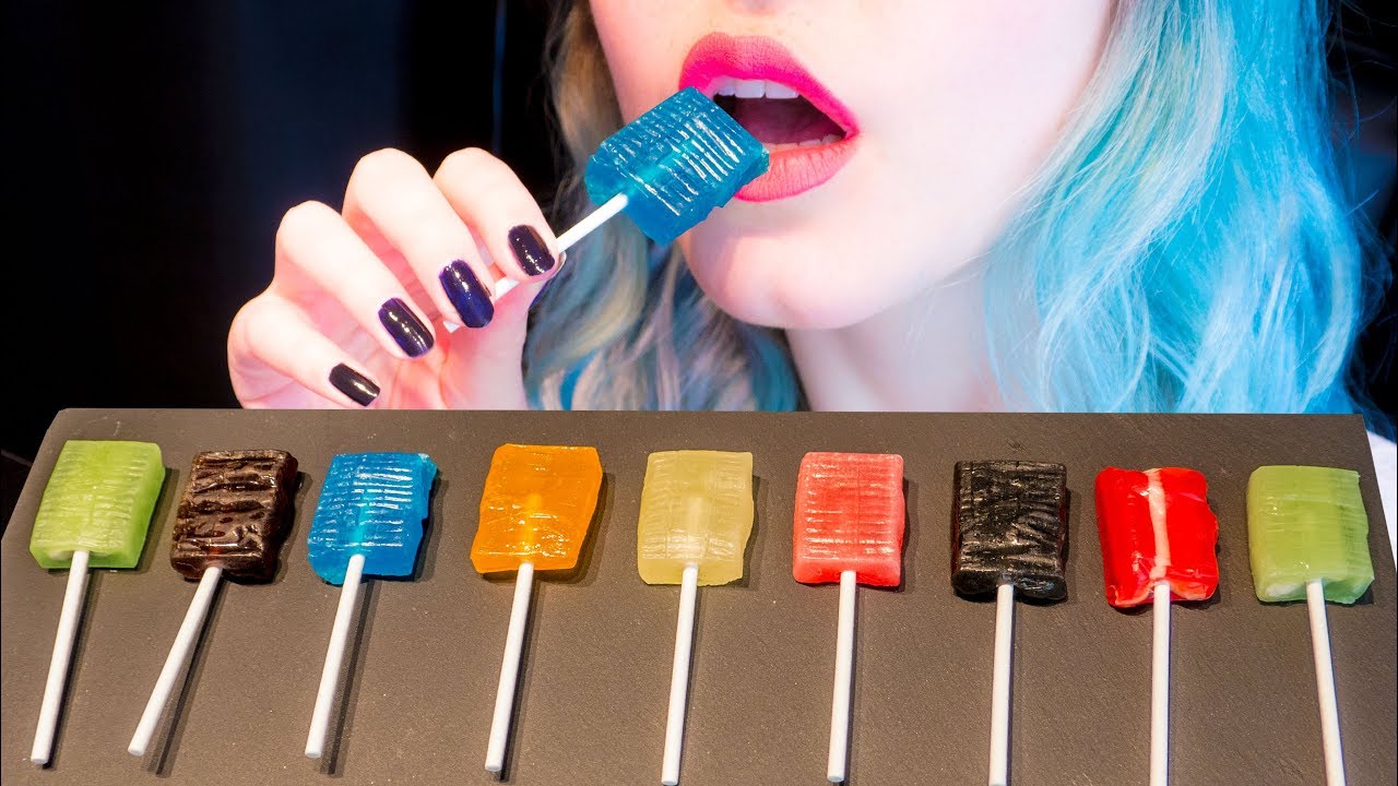 ASMR: Danish Colorful Candy Lollipop | Flavor Tasting ~ Relaxing Eating Sounds [V] 😻