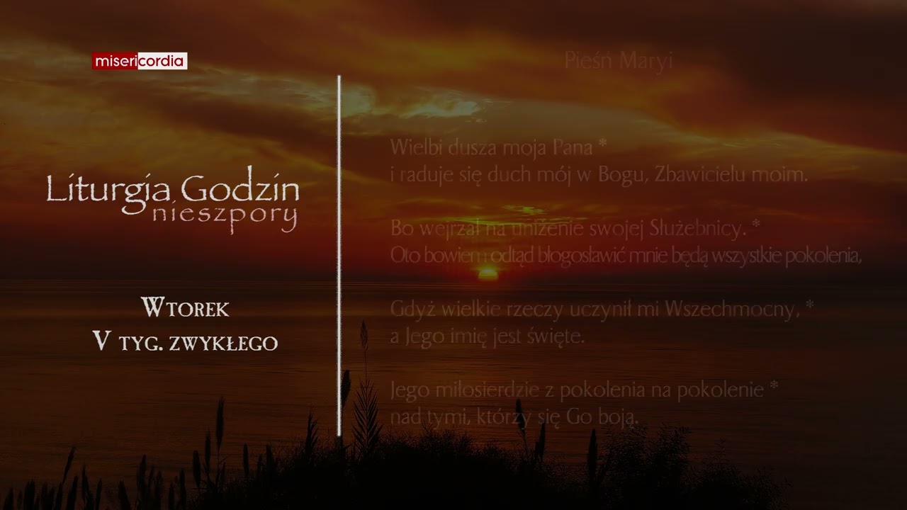 Liturgia Godzin | Nieszpory | Wtorek, V tyg. zwykłego