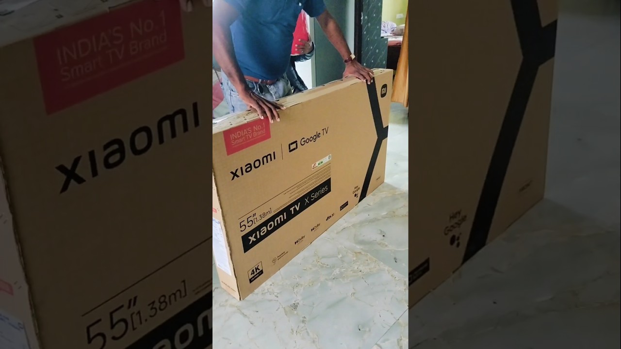 Unboxing Xiaomi TV X 55 inch GTV 4k Ultra HD #xiaomi #shorts #trending #sales  #india #amaran