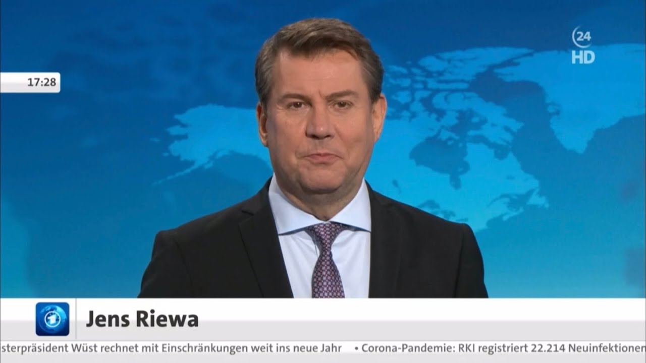 Der bisher letzte Einsatz von Jens Riewa bei Tagesschau24 (25.12.2021)