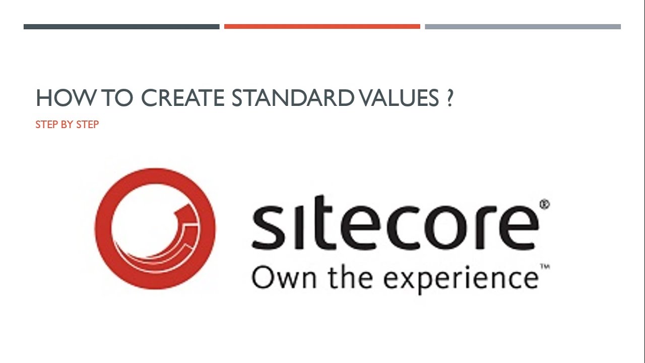 6 | How To Create Standard Values in sitecore ?