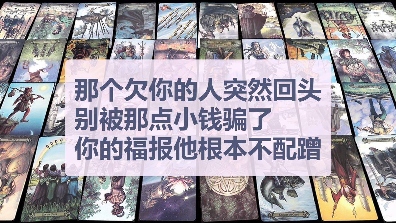 Tarot✨那个欠你的人突然回头, 别被那点小钱骗了, 你的福报他根本不配蹭