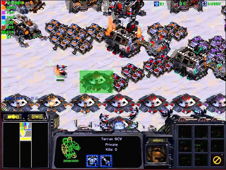 스타크래프트 유즈맵 드라군 1000부대 막기- (starcraft brood war use map setting dragoon unit 1000 crowd defence)