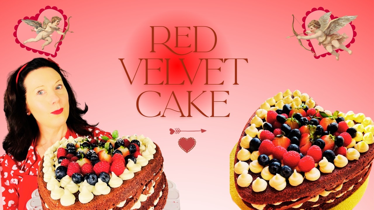Red Velvet Cake with Cream Cheese Buttercream Frosting