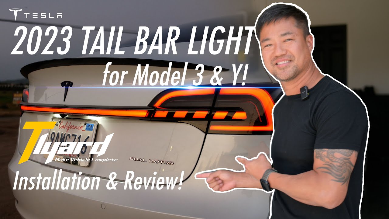 Cybertruck influenced Tail LED Bar Light for Tesla Model 3 & Y - Installation & Review