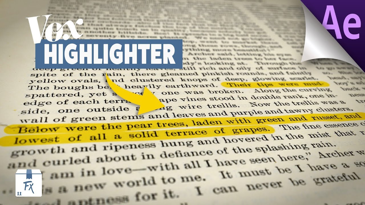 Как создать эффект Vox Highlighter | After Effects