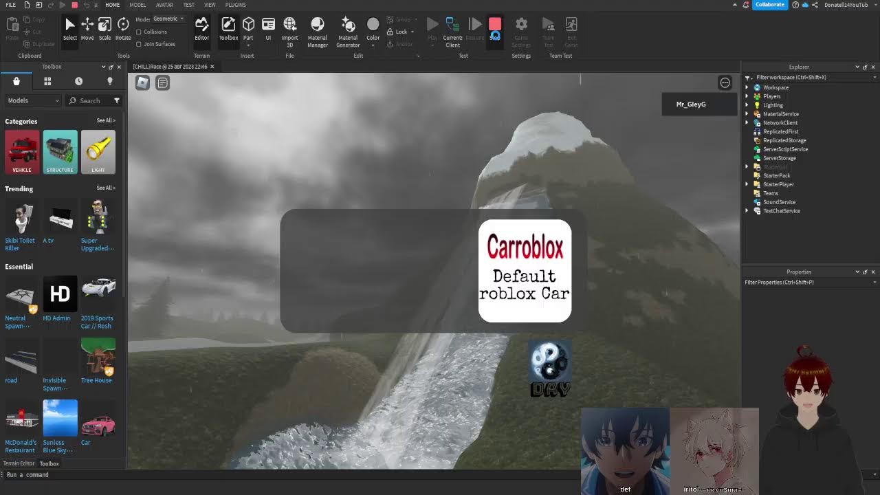 Создание ChillRace в Роблокс Studio